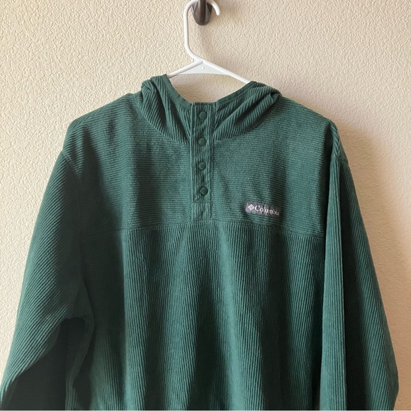 Columbia Men's Steens Mountain™ Half Snap Fleece Corduroy Spruce Green Hoodie L - Picture 7 of 10